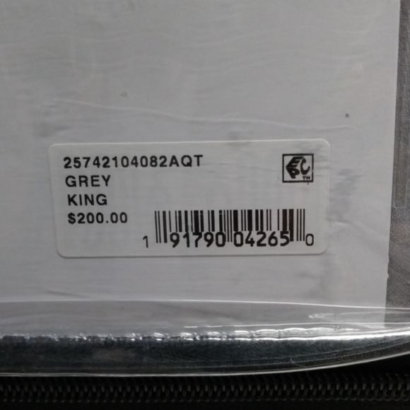 RestWell Anti-Microbial 1000 Thread Count 4 Pc. Sheet Set, King Bedding-Grey - Picture 6 of 6